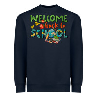 Navy welcome back to school Heavyweight Sweatshirt - texasbilliewilder
