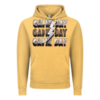 Vintage Mustard game day game day volleyball lightning bolt Vintage Hoodie - Zillion Design Studio