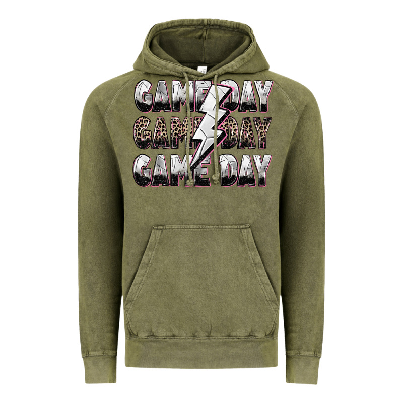Game Day Game Day Volleyball Lightning Bolt Vintage Hoodie by Zillion Design Studio | Teevron