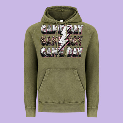 Game Day Game Day Volleyball Lightning Bolt Vintage Hoodie Designed By Zillion Design Studio