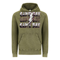 Vintage Olive game day game day volleyball lightning bolt Vintage Hoodie - Zillion Design Studio
