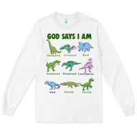 White god says i am dinosaurs Long Sleeve Tee - JahusDesignShop
