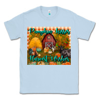 Dusty Blue pumpkin kisses harvest wishes tumbler Classic Tee - BundleAndBundleShop