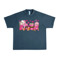 Pink Christmas Coffee Cups Urban Heavy Tee | Teevron