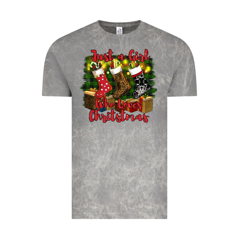 Just A Girl Who Loves Christmas Vintage Tee by RanaPortraitStore | Teevron
