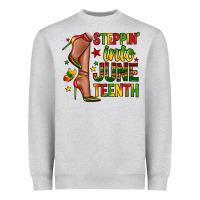 Heather Grey steppin into juneteenth Heavyweight Sweatshirt - Zillion Design Studio