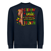 Navy steppin into juneteenth Heavyweight Sweatshirt - Zillion Design Studio