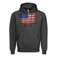 Charcoal Heather American flag Zipper Hoodie - JahusDesignShop