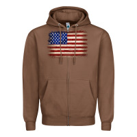 Chestnut American flag Zipper Hoodie - JahusDesignShop