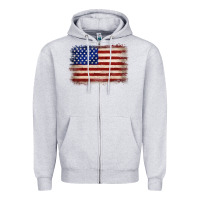 Heather Grey American flag Zipper Hoodie - JahusDesignShop