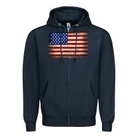 Navy American flag Zipper Hoodie - JahusDesignShop