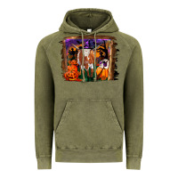 Vintage Olive longhorn cow halloween Vintage Hoodie - RanaPortraitStore