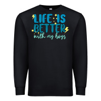 Black life is better with my boys Premium Sweatshirt - MaliasSmallBusiness