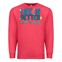 Cardinal life is better with my boys Premium Sweatshirt - MaliasSmallBusiness