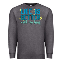 Charcoal Heather life is better with my boys Premium Sweatshirt - MaliasSmallBusiness