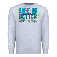Heather Grey life is better with my boys Premium Sweatshirt - MaliasSmallBusiness