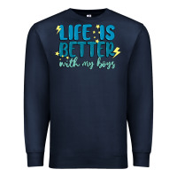 Navy life is better with my boys Premium Sweatshirt - MaliasSmallBusiness