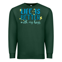 Sports Green life is better with my boys Premium Sweatshirt - MaliasSmallBusiness