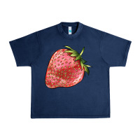 Navy strawberry Urban Heavy Tee - BarkalooDesign