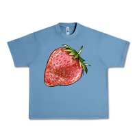 Pebble Blue strawberry Urban Heavy Tee - BarkalooDesign