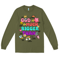 Army Green god is bigger design Long Sleeve Tee - JahusDesignShop