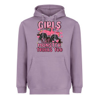 Lavender girls like monster trucks too Heavyweight Hoodie - MaliasSmallBusiness