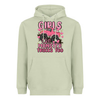 Matcha girls like monster trucks too Heavyweight Hoodie - MaliasSmallBusiness