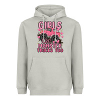 Moon Dust girls like monster trucks too Heavyweight Hoodie - MaliasSmallBusiness