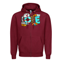 Burgundy love nurse western Zipper Hoodie - BundleAndBundleShop