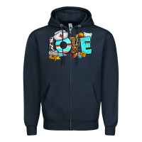Navy love nurse western Zipper Hoodie - BundleAndBundleShop