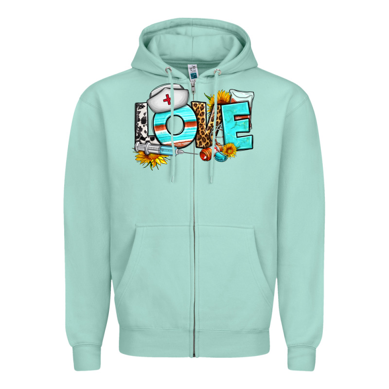 Love Nurse Western Zipper Hoodie by BundleAndBundleShop | Teevron