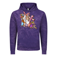 Cloud Purple Louisiana Map Easter Bunny And Cross Vintage Hoodie - RanaPortraitStore