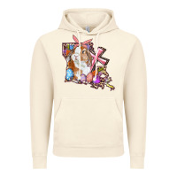 Vintage Artic Louisiana Map Easter Bunny And Cross Vintage Hoodie - RanaPortraitStore