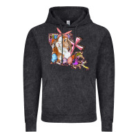 Vintage Black Louisiana Map Easter Bunny And Cross Vintage Hoodie - RanaPortraitStore