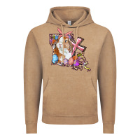 Vintage Coffee Louisiana Map Easter Bunny And Cross Vintage Hoodie - RanaPortraitStore