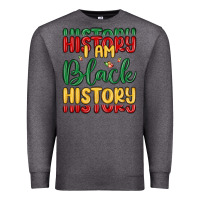 Charcoal Heather i am black history Premium Sweatshirt - MaliasSmallBusiness