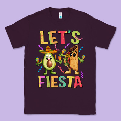 Let's Fiesta Taco Classic Tee Designed By Jahusdesignshop