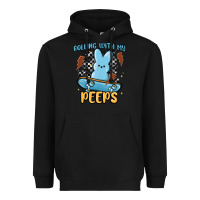 Black skateboard bunny Heavyweight Hoodie - MaliasSmallBusiness