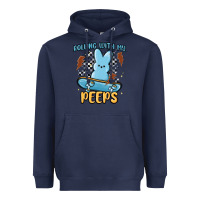 Navy skateboard bunny Heavyweight Hoodie - MaliasSmallBusiness