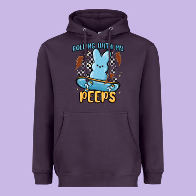 Skateboard Bunny Heavyweight Hoodie Designed By Maliassmallbusiness