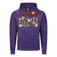 Cloud Purple baseball mini with leopard Vintage Hoodie - texasbilliewilder