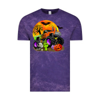 Cloud Purple halloween monster truck Vintage Tee - Zillion Design Studio