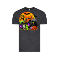 Vintage Black halloween monster truck Vintage Tee - Zillion Design Studio