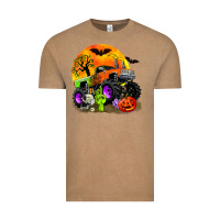 Vintage Coffee halloween monster truck Vintage Tee - Zillion Design Studio