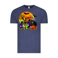 Vintage Denim halloween monster truck Vintage Tee - Zillion Design Studio
