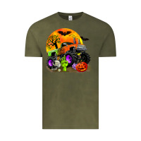 Vintage Olive halloween monster truck Vintage Tee - Zillion Design Studio
