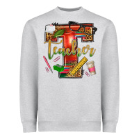 Heather Grey western teacher Heavyweight Sweatshirt - texasbilliewilder