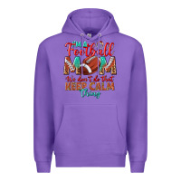 Purple I'm a Football mom we don't do that keep calm Premium Hoodie - BundleAndBundleShop