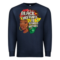 Navy black history is world history Premium Sweatshirt - MaliasSmallBusiness