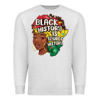 Oatmeal Heather black history is world history Premium Sweatshirt - MaliasSmallBusiness